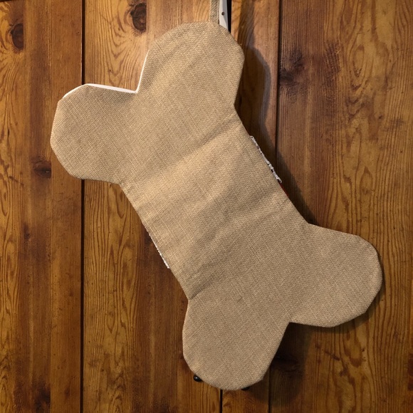 New personalized Burlap Pet Christmas Stocking - Picture 2 of 3